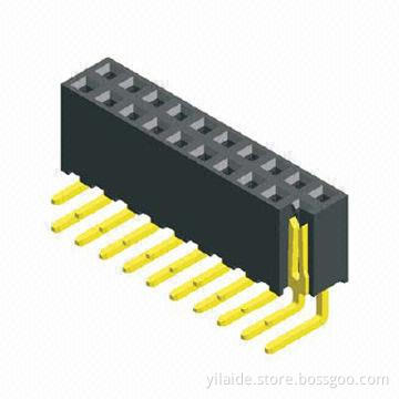 2.0mm Pitch Female Connector, Plated with Gold Flash/Tin, Made of NY6T/LCP